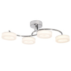 Plafond TOKIO 4x12W LED 3840lm 4000K L.59,8xW.27,4xH.17,5cm Chrome