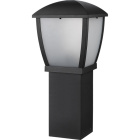 Farola DRAVE IP44 1xE27 L.17xAn.17xAl.60cm Aluminio+PC Negro