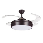 Ventoinha de tecto SIMUN castanha, 4 palas retráteis, 72W LED 3000|4000|6500K, Alt.35xD.107/50cm