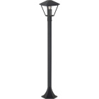 Pillar DORNELA IP44 1xE27 H.100cm Aluminium+Glass Anthracite