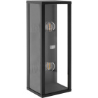 Wall Lamp NOZELO IP44 2xE27 L.14xW.11,5xH.38cm Aluminium+Glass Anthracite