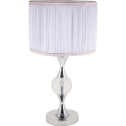 Sobremesa AMARANTE 1xE27 Al.57xD.30cm Cromo/Blanco