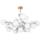 Ceiling Lamp AKIRA 13xG9 H.62xD.93cm Gold/White