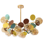 Ceiling Lamp AKIRA 13xG9 H.62xD.93cm Gold/White