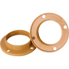 Gold shade ring for E14 threaded lampholder H.9, 5mm D.43mm, in 	thermoplastic resin