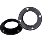 Black shade ring for E14 threaded lampholder H.9,5mm D.43mm, in 	thermoplastic resin