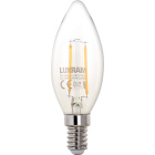 Lâmpada E14 (fino) Vela CLASSIC LED 2W 2700K 250lm Transparente-A++