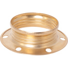 Brass-plated shade ring for E14 metal lampholder H.11mm D.43mm, in metal