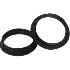 Black shade ring for E14 threaded lampholder H.7mm D.35mm, in thermoplastic resin