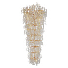 Lámpara de techo AMPEZZO 44xG9 A.Reg.xD.120cm c/cristales transparente y armazón dorada
