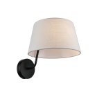 MARIZA 1xE14 black lamp with beige lampshade
