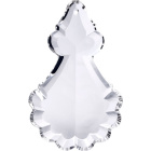 Glass pendluque 7,6cm 1 hole transparent