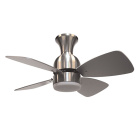 Ceiling fan FRESCO nickel color D.81cm 4 reversible blades, with light 16W 1600lm 4000K