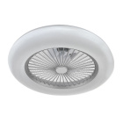 Ventilador AC TORNADO plata, 5 aspas, 48W LED 3000-6000K, Al.19xD.55cm