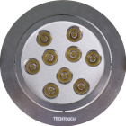 Downlight RED round rotating 9x1W LED 504lm 30° H.0,3xD.13,5cm Satin Nickel