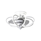 Ventilador DC KAI blanco, 3 aspas, 120W LED 3000|4000|6500K, Al.35xD.60cm