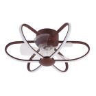 Ceiling fan AC JURA brown, 5 blades, 74W LED 3000-6500K, H.23xD.53,5cm