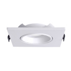 Frame for Downlight INTECA PC square L.9xW.9xH.2,5cm Polycarbonate (PC) White