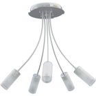 Candeeiro de tecto DORES 5xG9 Alt.39xD.42cm Cinzento/Cromado