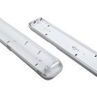 Waterproof Lamp LINESTRA double connection IP65 2xG13 T8 LED 120cm L.127xW.10,2xH.7cm Grey
