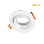 Round recessed ring ONIRO ABS H.3,4xD.9cm in white ABS