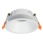 Round recessed ring ONIRO ABS H.3,4xD.8,1cm in white ABS