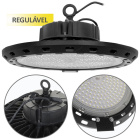 Campana SUPERVISION luz regulable IP65 1x250W LED 25000lm 6400K 90° Al.18,5xD.39cm Negro