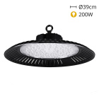 Campânula ECOVISION IP65 1x200W LED 16000lm 6400K 90° Alt.12xD.39cm Preto