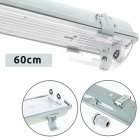 Waterproof Lamp LINESTA IP65 2xG13 T8 LED 60cm W.65,6xW.11,5xH.9,0cm Gray