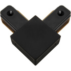 "L" shaped connector for LINE PRO X2 track (2 wires) in black aluminum