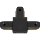 Conector en forma de "T" para carril LINE PRO X2 (2 hilos) en aluminio color negro