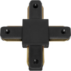 Conector en forma de "X" para carril LINE PRO X2 (2 hilos) en aluminio color negro