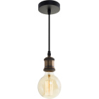 Suspensão SENSATION 1xE27 Alt.Reg.xD.10cm Bronze