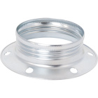 White zinc-plated shade ring for E27 metal lampholder H.15, 5mm D.60mm, in metal
