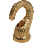 Open hook  L.2,5xH.4,4cm  10x1, in raw brass