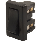 Black incorporated rocker switch, in thermoplastic resin