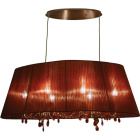 Ceiling Lamp OLÍMPIA 6xE14 L.96xW.48xH.Reg.cm Brown/Copper