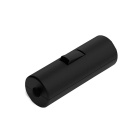 Black rewireable cylindrical single pole rocker switch