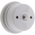 Interruptor PORCELAIN com botão 2A 250V em porcelana branca