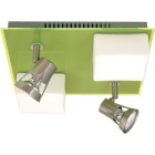 Plafond REBECA square 2xG9+2x50WGU10 L.29xW.29xH.13cm Green