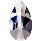 Crystal pearshape stone 10,1x5,5cm 1 hole transparent