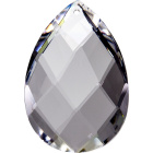 Crystal pearshape stone 5x3,1cm 1 hole transparent
