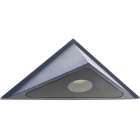 Aplique BELL IP54 1x3W LED 415lm 4000K L.25xAn.11xAl.12,5cm Aluminio+cristal Gris