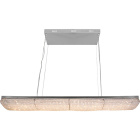 Candeeiro de tecto HELSÍNQUIA 1x68W LED 6120lm C.120xL.28xAlt.Reg.cm Transparente/Cromado