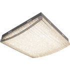 Plafond HELSÍNQUIA 1x48W LED 4320lm 4000K L.52xW.58xH.12cm Transparent/Chrome