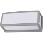 Aplique ALCOA retangular IP54 1x10W LED 1100lm 4000K L.26xAn.11,5xAl.11cm Gris