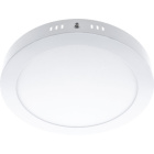 Plafond ESCUDO redondo 1x18W LED 1000lm 3000K 120° Alt.3,5xD.22,5cm Branco