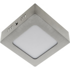 Plafond PESETA square 1x6W LED 336lm 4000K 120° L.12xW.12xH.3,5cm Satin Nickel