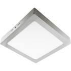 Plafond PESETA quadrado 1x18W LED 1260lm 6400K 120° C.22,3xL.22,3xAlt.3,5cm Níquel