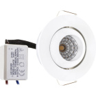 Downlight Empotrable CENTAVO redondo 1x1W LED 65lm 4000K Al.1,5xD.5,2cm Blanco